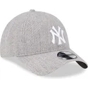 regulowana-szara-czapka-z-daszkiem-9twenty-herringbone-new-york-yankees-mlb-od-new-era
