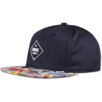 Καπέλο με ίσιο γείσο μπλε ναυτικό snapback Rubber Aztek από Djinns
