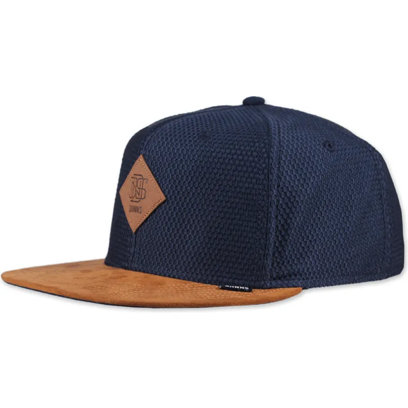 kepure-plokscia-tamsiai-melyna-snapback-honey-knit-djinns