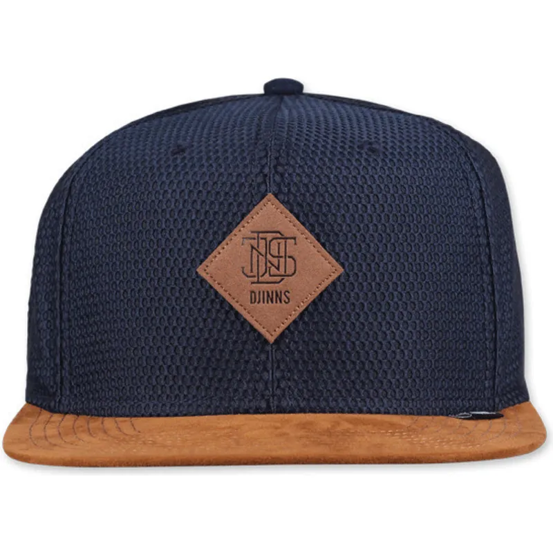 kepure-plokscia-tamsiai-melyna-snapback-honey-knit-djinns