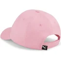 rozowa-zakrzywiona-czapka-dziecieca-z-regulacja-essentials-cat-logo-marki-puma