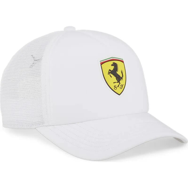 kepure-islenkta-balta-snapback-race-ferrari-formula-1-puma