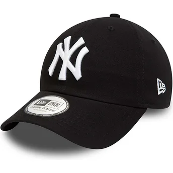Czarna zakrzywiona regulowana czapka 9TWENTY League Essential New York Yankees MLB od New Era