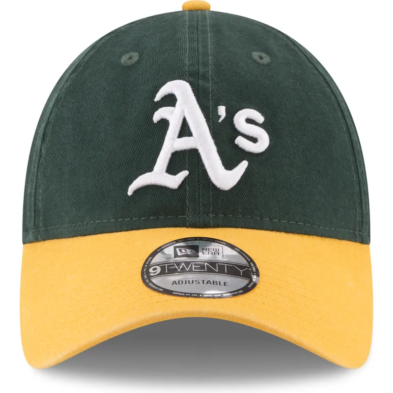 kepure-islenkta-zalia-reguliuojama-juostele-9twenty-core-classic-oakland-athletics-mlb-new-era