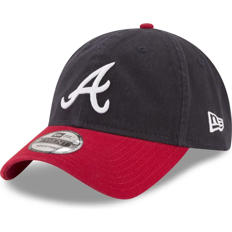 kepure-islenkta-tamsiai-melyna-reguliuojama-juostele-9twenty-core-classic-atlanta-braves-mlb-new-era