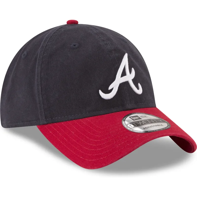 kepure-islenkta-tamsiai-melyna-reguliuojama-juostele-9twenty-core-classic-atlanta-braves-mlb-new-era
