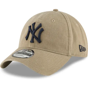 Cap išlenkta brown adjustable strap claro 9TWENTY Core Classic New York Yankees MLB New Era
