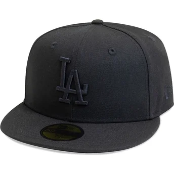 czarna-dopasowana-czapka-z-daszkiem-z-czarnym-logo-59fifty-league-essential-los-angeles-dodgers-mlb-new-era