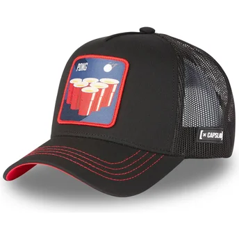 Kepurė išlenkta vilkikas juoda snapback Beer Pong BE1 Cocktails Beer Pong Kokteiliai Capslab