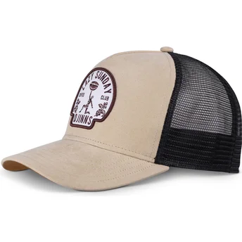 Czapka trucker beżowa i czarna Lazy Classic HFT od Djinns