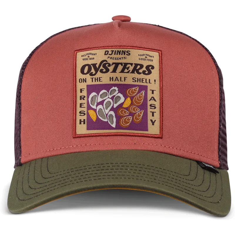 kepure-islenkta-raudona-snapback-food-oysters-hft-djinns