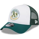 biala-i-zielona-czapka-truckerka-9forty-a-frame-circle-oakland-athletics-mlb-od-new-era