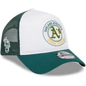 biala-i-zielona-czapka-truckerka-9forty-a-frame-circle-oakland-athletics-mlb-od-new-era