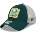 czapka-trucker-zielono-biala-9twenty-stripe-oakland-athletics-mlb-od-new-era