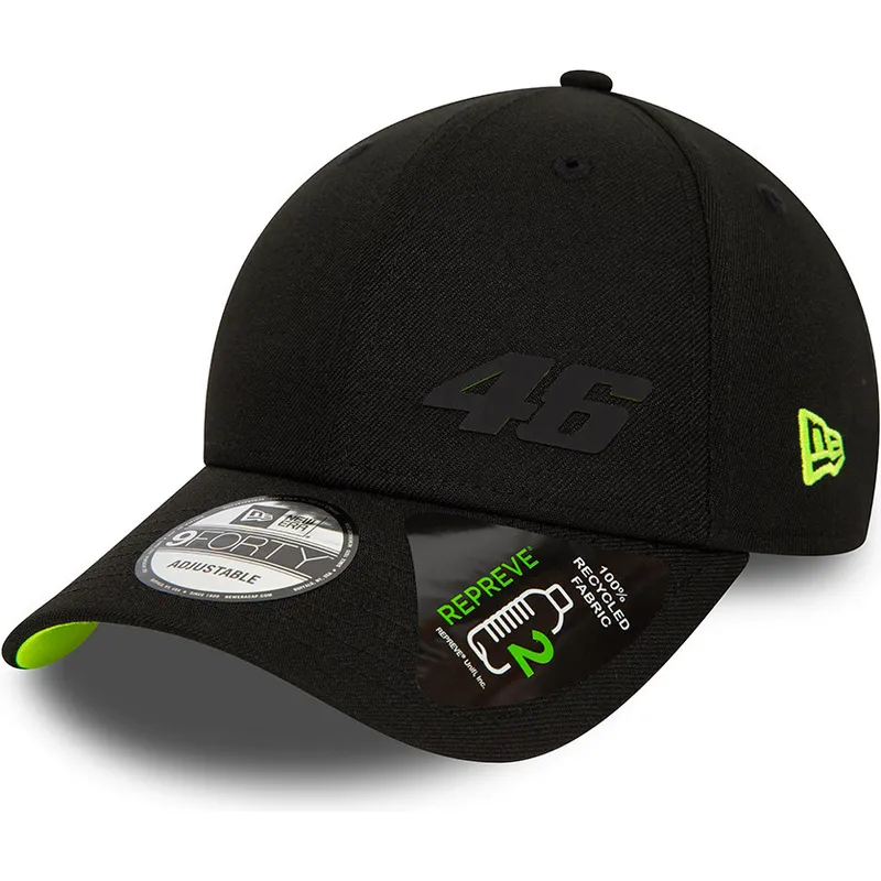 kepure-islenkta-juoda-reguliuojamas-9forty-repreve-valentino-rossi-vr46-motogp-new-era