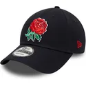 kepure-islenkta-tamsiai-melyna-reguliuojamas-9forty-core-england-rugby-rfu-new-era