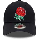 kepure-islenkta-tamsiai-melyna-reguliuojamas-9forty-core-england-rugby-rfu-new-era