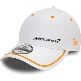 kepure-islenkta-balta-reguliuojamas-9forty-contrast-piping-mclaren-racing-formula-1-new-era