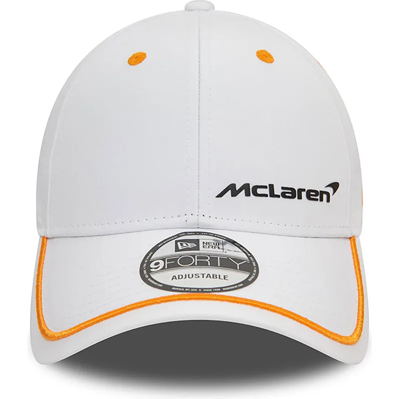 kepure-islenkta-balta-reguliuojamas-9forty-contrast-piping-mclaren-racing-formula-1-new-era
