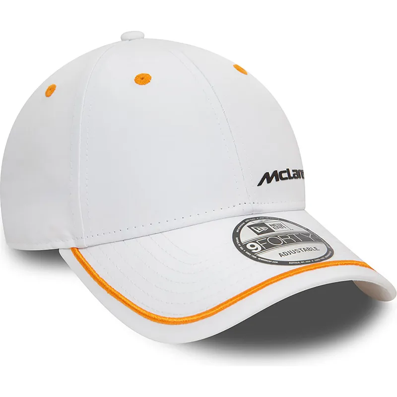 kepure-islenkta-balta-reguliuojamas-9forty-contrast-piping-mclaren-racing-formula-1-new-era