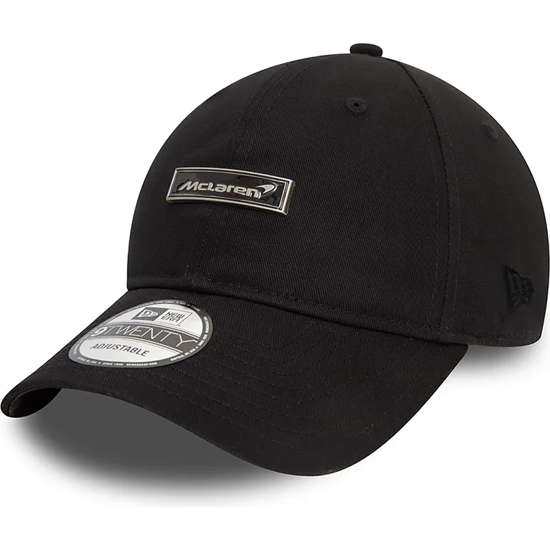 kepure-islenkta-juoda-reguliuojamas-9twenty-pin-badge-mclaren-racing-formula-1-new-era