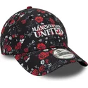 kepure-islenkta-juoda-reguliuojamas-9forty-floral-all-over-print-manchester-united-football-club-premier-league-new-era