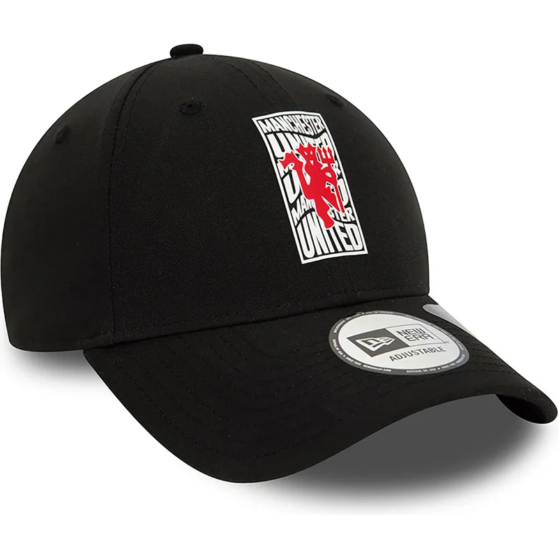 kepure-islenkta-juoda-reguliuojamas-9forty-repreve-wordmark-manchester-united-football-club-premier-league-new-era