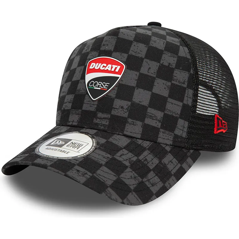 kepure-islenkta-juoda-snapback-9forty-a-frame-all-over-print-check-ducati-motor-motogp-new-era