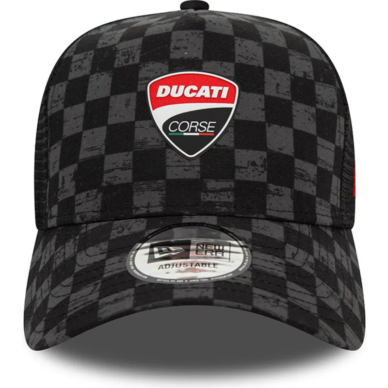 kepure-islenkta-juoda-snapback-9forty-a-frame-all-over-print-check-ducati-motor-motogp-new-era
