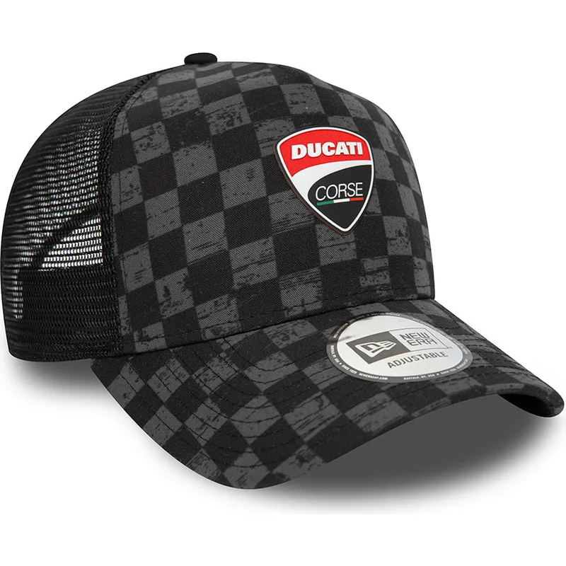 kepure-islenkta-juoda-snapback-9forty-a-frame-all-over-print-check-ducati-motor-motogp-new-era