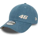 kepure-islenkta-melyna-snapback-9forty-denim-valentino-rossi-vr46-motogp-new-era