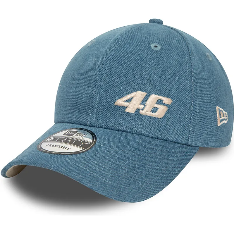 kepure-islenkta-melyna-snapback-9forty-denim-valentino-rossi-vr46-motogp-new-era
