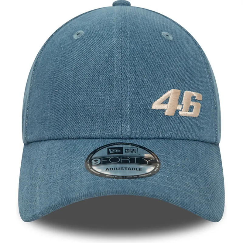 kepure-islenkta-melyna-snapback-9forty-denim-valentino-rossi-vr46-motogp-new-era