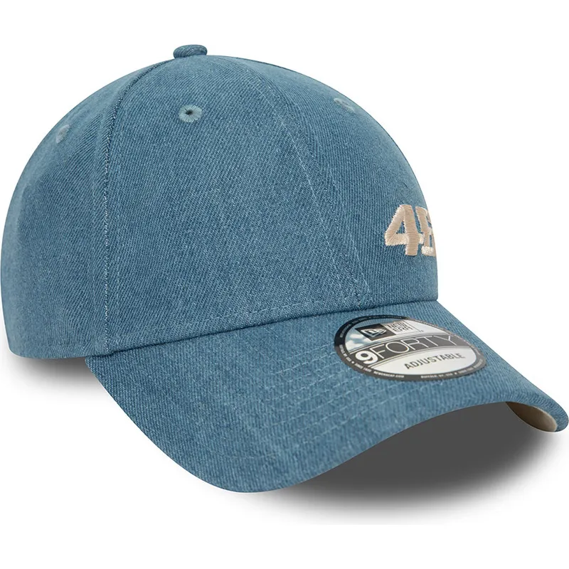 kepure-islenkta-melyna-snapback-9forty-denim-valentino-rossi-vr46-motogp-new-era