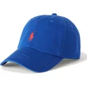 polo-ralph-lauren-curved-brim-red-logo-cotton-chino-classic-sport-blue-adjustable-cap