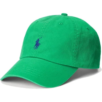 Kepurė išlenkta žalia reguliuojamas Cotton Chino Classic Sport Polo Ralph Lauren