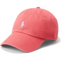 jasnoczerwona-zakrzywiona-czapka-z-daszkiem-z-bialym-logo-cotton-chino-classic-sport-od-polo-ralph-lauren-regulowana