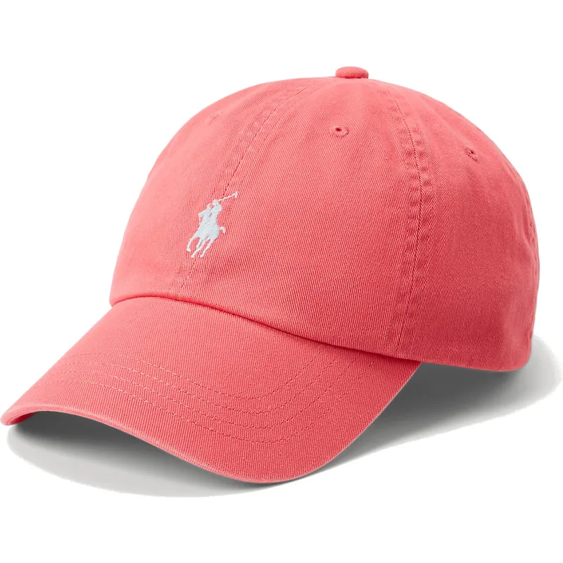kepure-islenkta-raudona-reguliuojamas-cotton-chino-classic-sport-polo-ralph-lauren