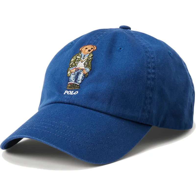kepure-islenkta-melyna-reguliuojamas-classic-sport-bear-polo-ralph-lauren