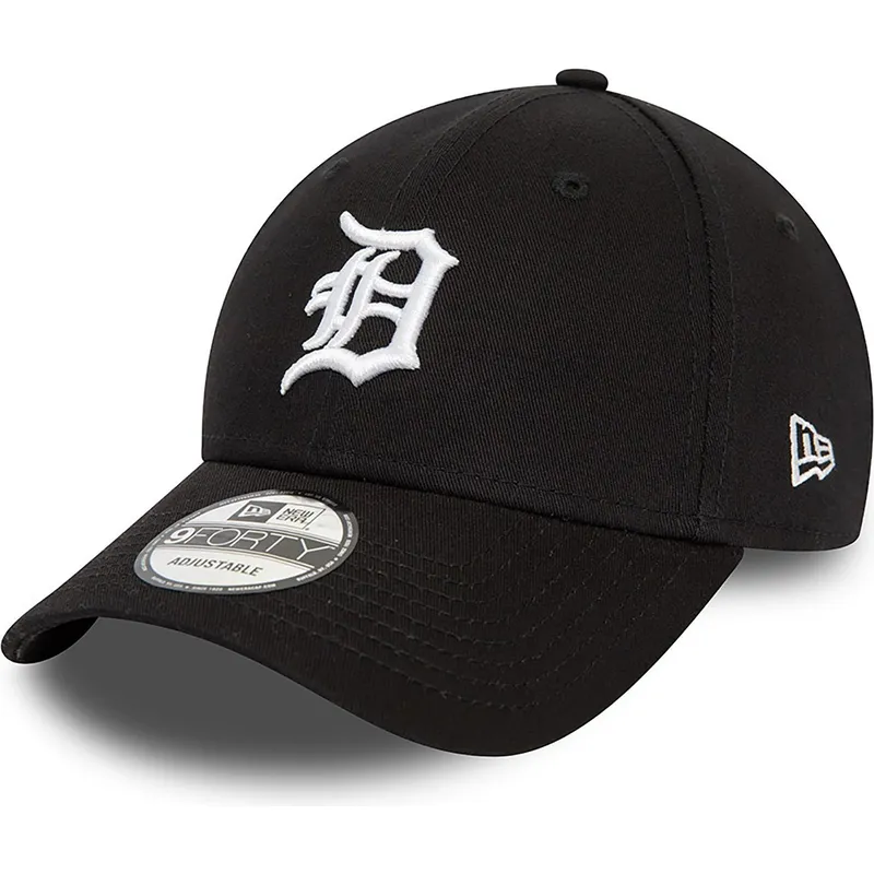 kepure-islenkta-juoda-reguliuojamas-9forty-league-essential-detroit-tigers-mlb-new-era
