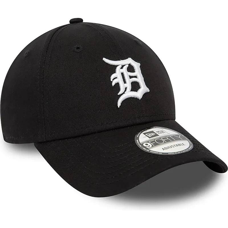 kepure-islenkta-juoda-reguliuojamas-9forty-league-essential-detroit-tigers-mlb-new-era