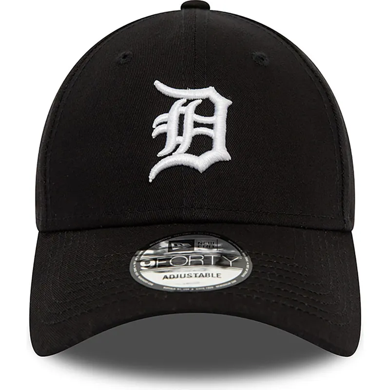 kepure-islenkta-juoda-reguliuojamas-9forty-league-essential-detroit-tigers-mlb-new-era