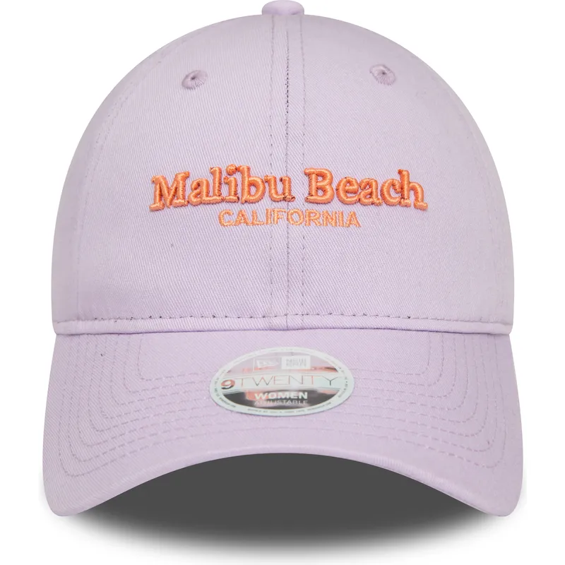 kepure-islenkta-violetine-reguliuojamas-9twenty-wordmark-malibu-beach-california-new-era