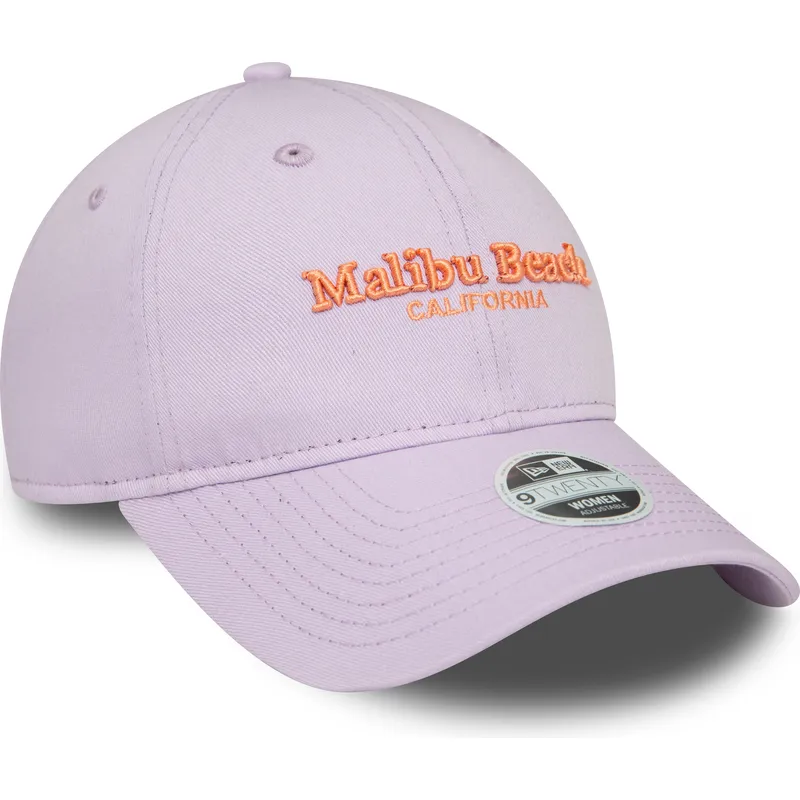 kepure-islenkta-violetine-reguliuojamas-9twenty-wordmark-malibu-beach-california-new-era
