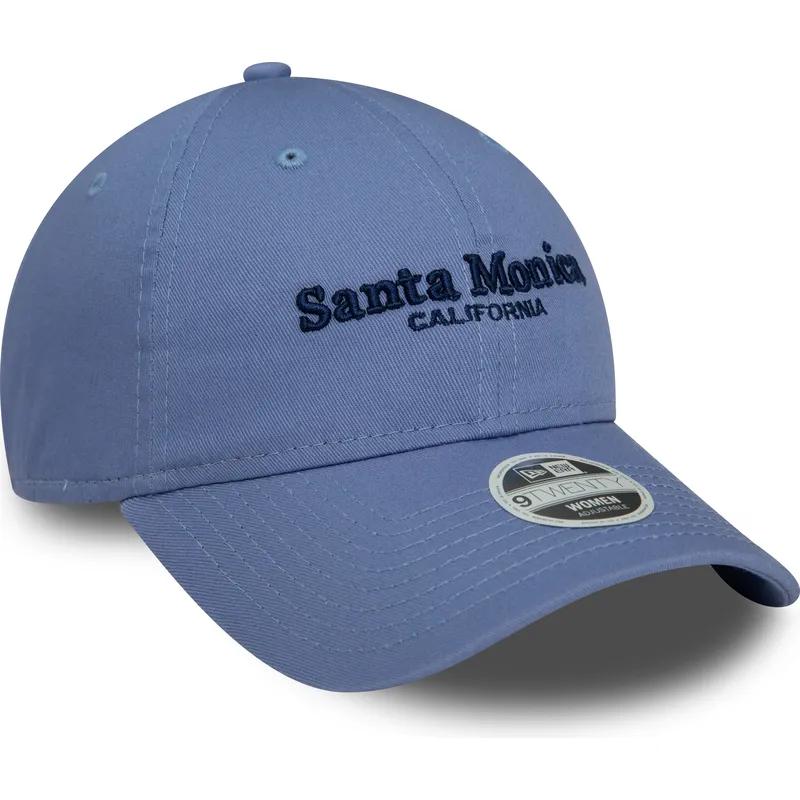 kepure-islenkta-melyna-reguliuojamas-9twenty-wordmark-santa-monica-california-new-era