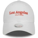 cap-islenkta-white-adjustable-strap-9twenty-wordmark-los-angeles-california-new-era