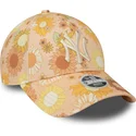 damska-pomaranczowa-czapka-z-zakrzywionym-daszkiem-9forty-floral-all-over-print-new-york-yankees-mlb-od-new-era