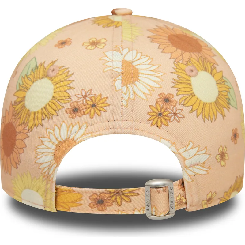 kepure-islenkta-oranzine-reguliuojamas-9forty-floral-all-over-print-new-york-yankees-mlb-new-era