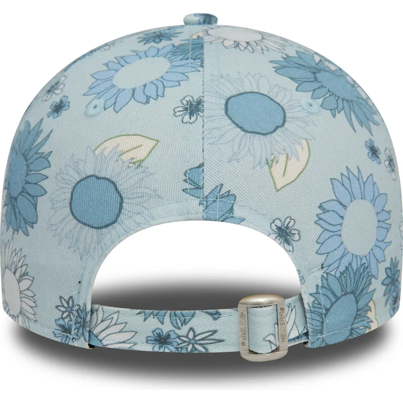 kepure-islenkta-melyna-reguliuojamas-9forty-floral-all-over-print-new-york-yankees-mlb-new-era