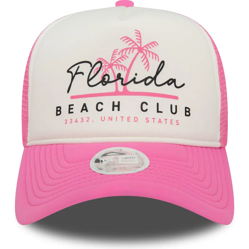 kepure-islenkta-rozine-snapback-a-frame-foam-front-florida-beach-club-new-era
